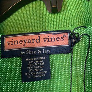 VINEYARD VINES by Shep & Ian Green Wool Cashmere Blend Sweater Size  L